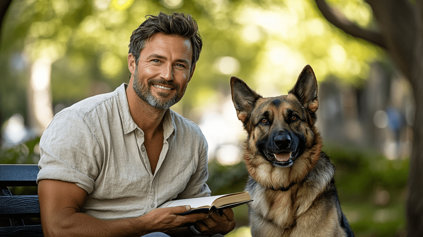 Oliver Carter with dog